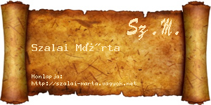 Szalai Márta névjegykártya