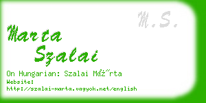 marta szalai business card